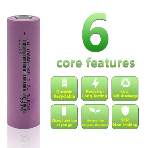 Jawepower 18650-Ternary Lithium Battery-26P