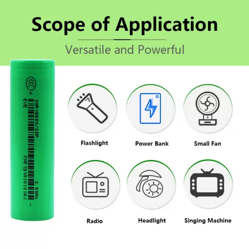 Jawepower 18650-Ternary Lithium Battery-25P