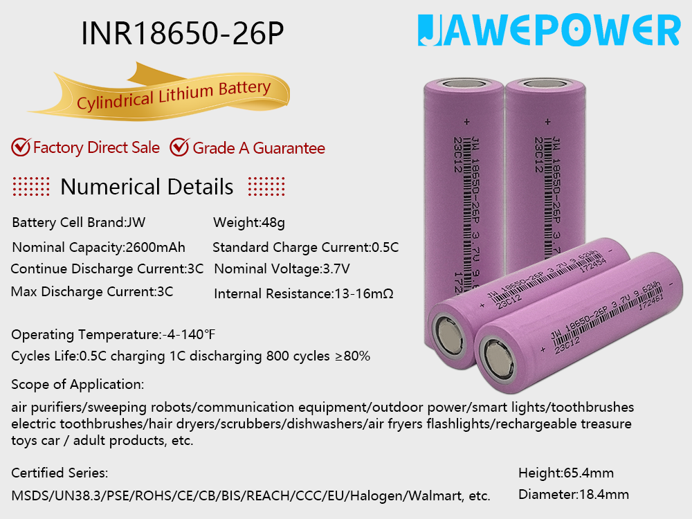 18650-Ternary Lithium Battery-26P