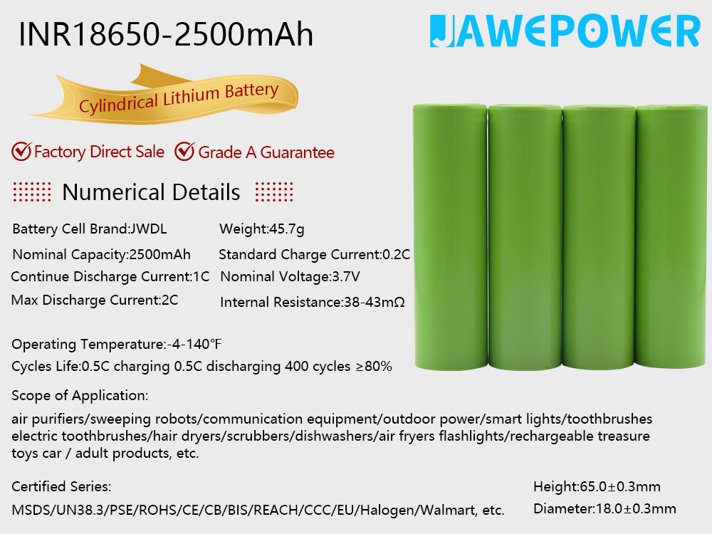 18650-Ternary Lithium Battery-2500mAh