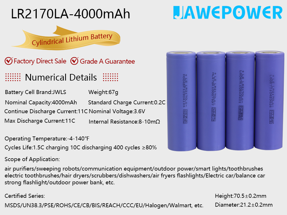 jw21700-Ternary Lithium Battery-4000mAh