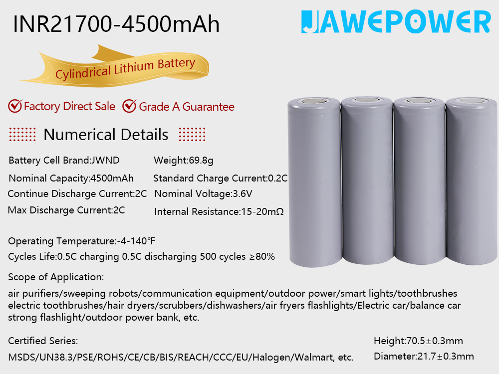 21700-Ternary Lithium Battery-4500mAh