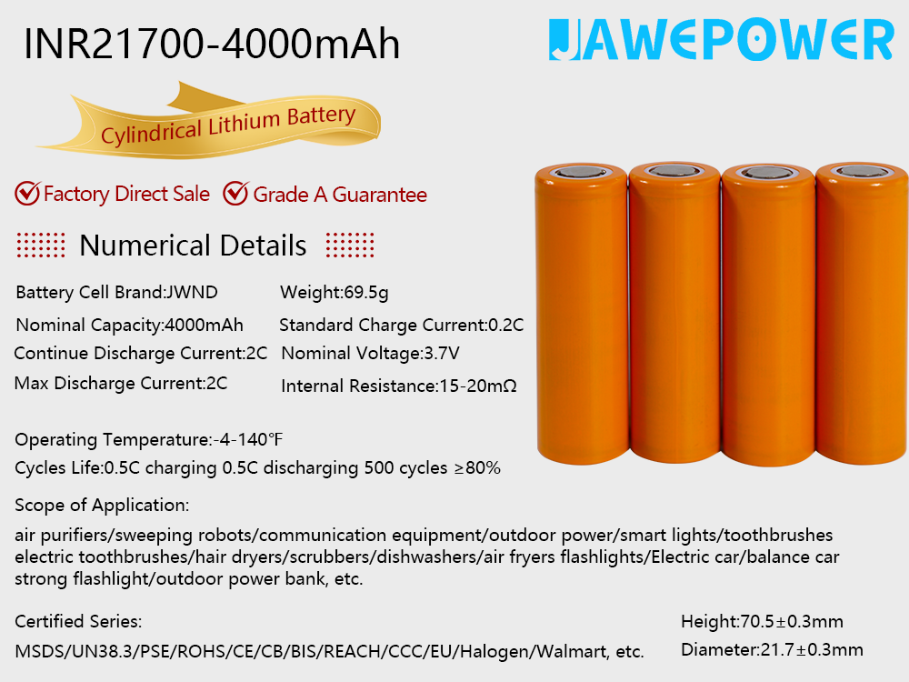 21700-Ternary Lithium Battery-4000mAh