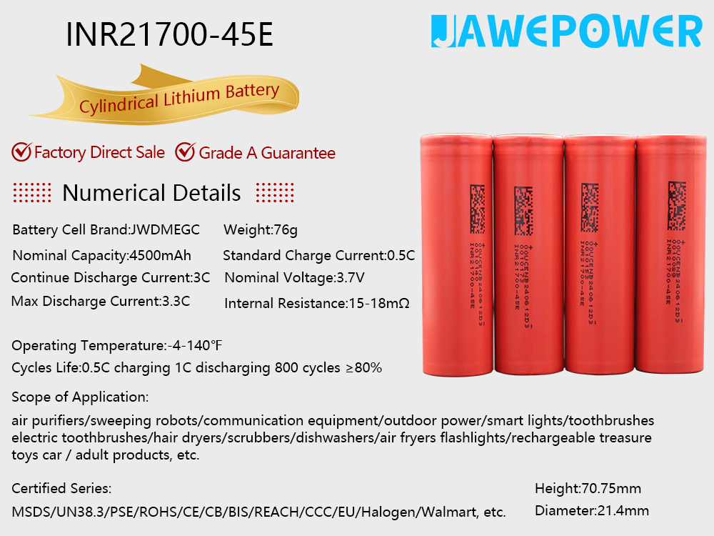 jw21700-Ternary Lithium Battery-45E