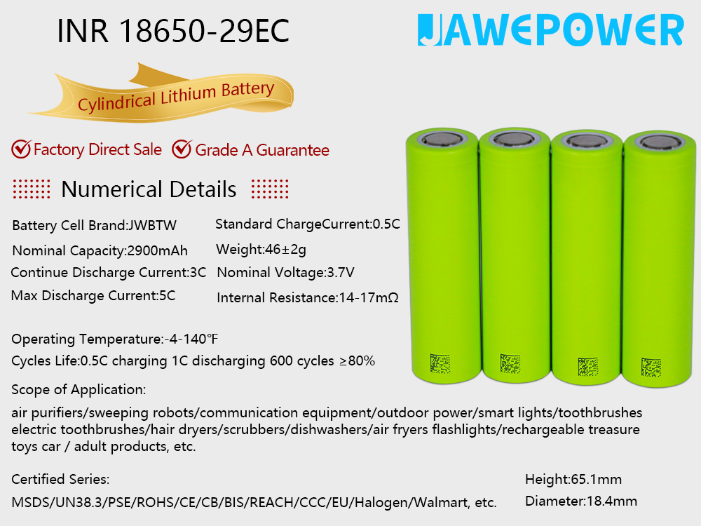 18650-Ternary Lithium Battery-2900mAh