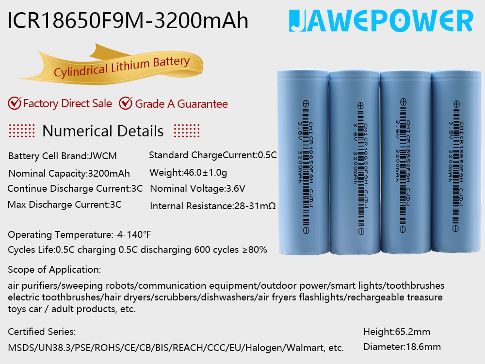 18650F9M-Ternary Lithium Battery-3200mAh