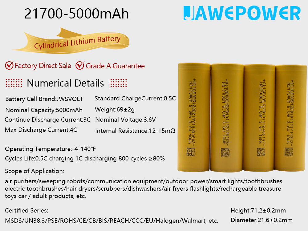 21700-Ternary Lithium Battery-5000mAh